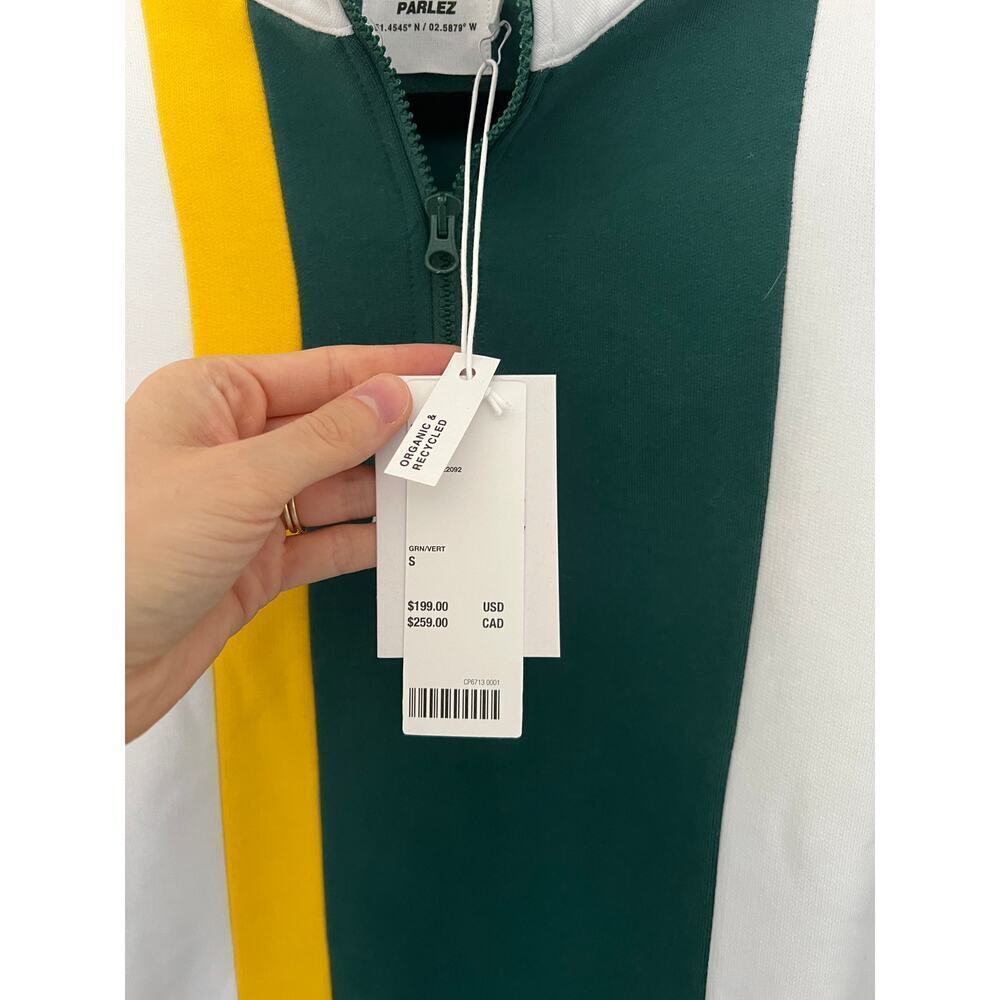 NWT Parlez Bellevue Quarter Zip Block Color Streetwear Unisex MSRP $199 - Picture 3 of 8